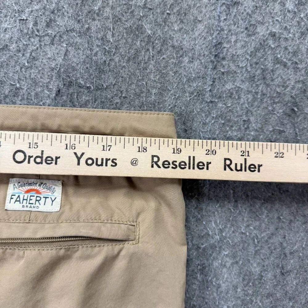 Faherty All Day Shorts Drawstring Men 36 Beige Stretch 9